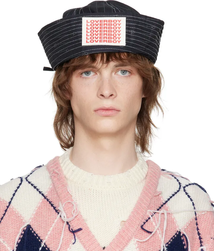 Charles Jeffrey Loverboy Navy Pinstripe Hat