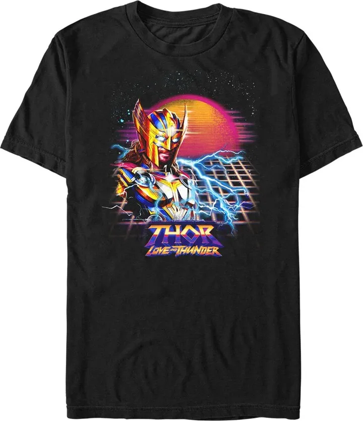 Men's Marvel: Thor: Love and Thunder Retro Thor T-Shirt - Black - Small