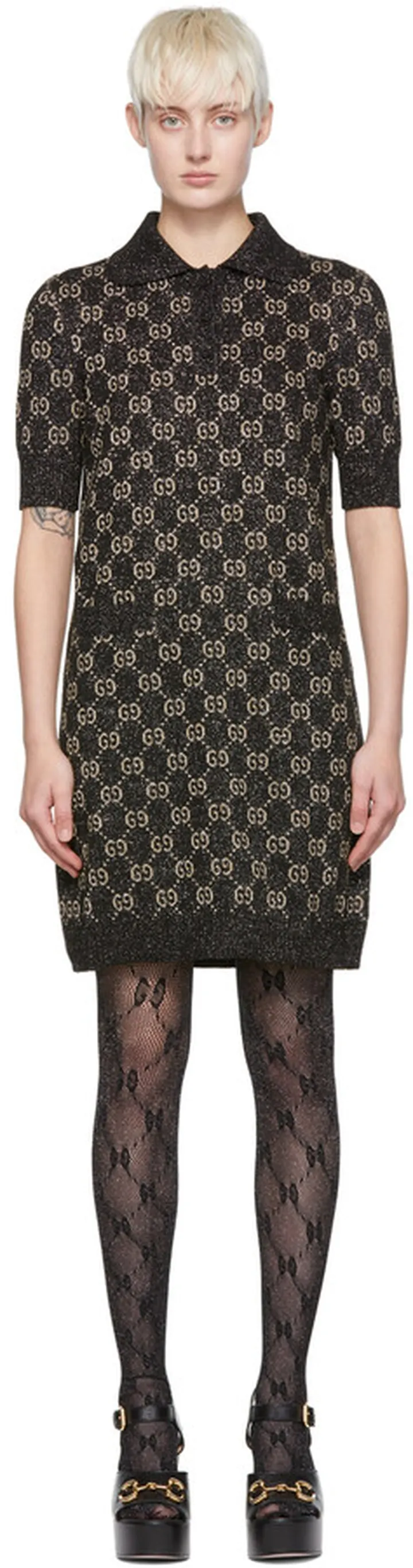 Gucci Black Cotton Minidress