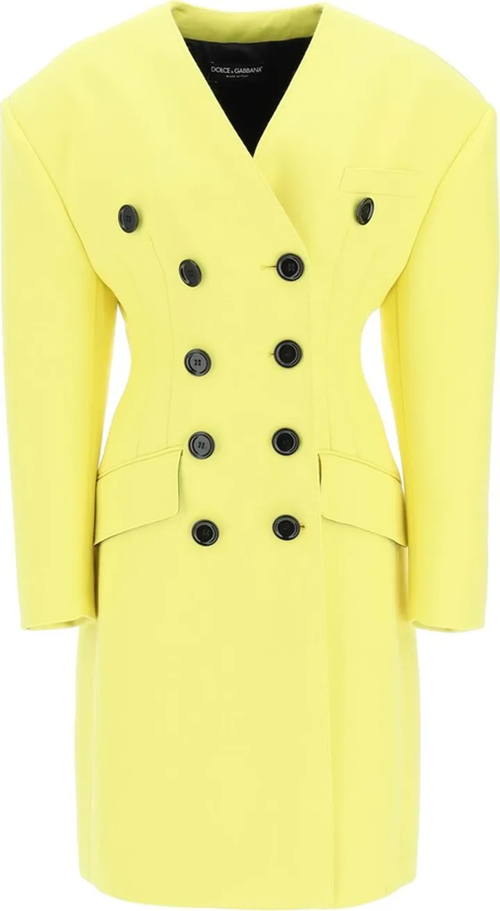 Oversized Shoulders Wool Coat