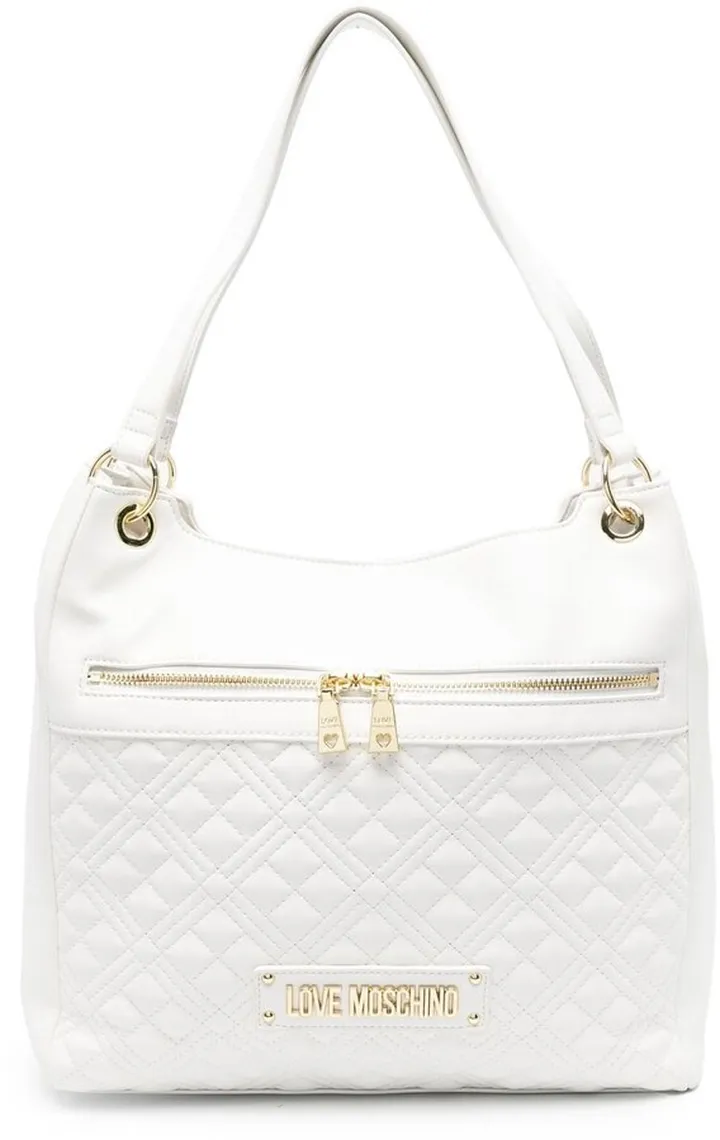 Logo-Plaque Quilted Tote Bag