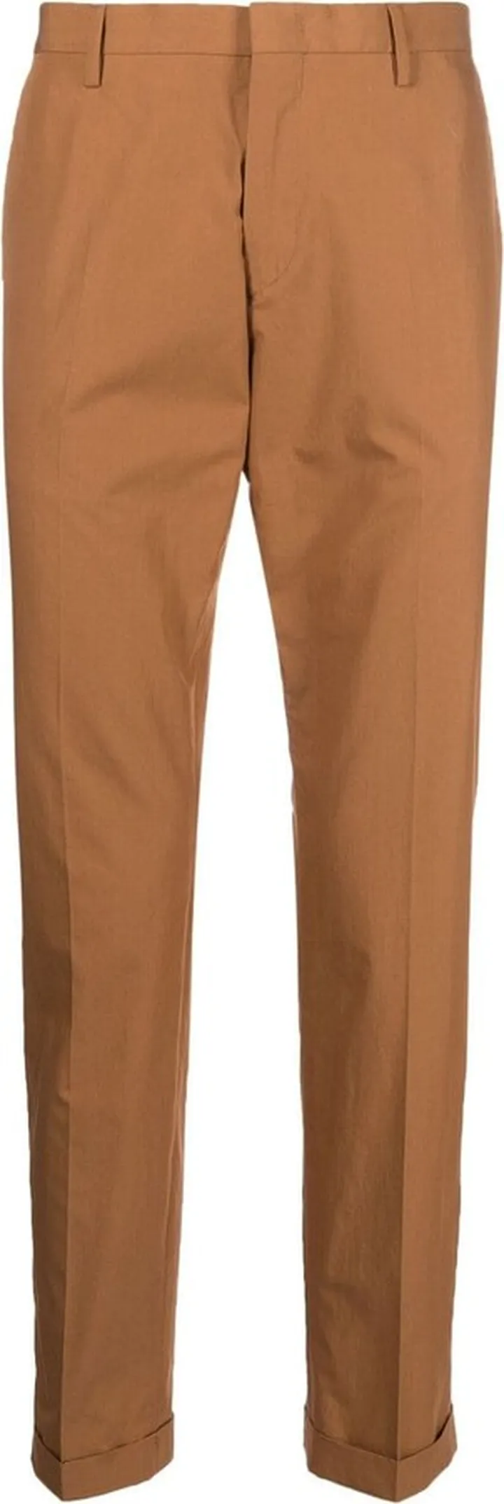 Turn-Up Straight-Leg Trousers