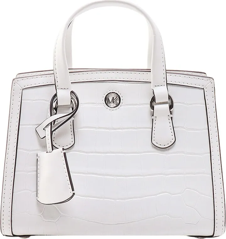 Leather handbag with animalier effect