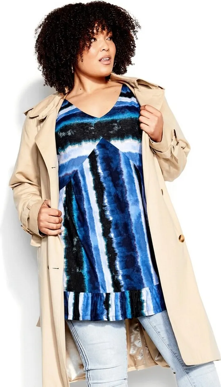 AVENUE | Women's Plus Size Harlen Tunic - navy - 30W