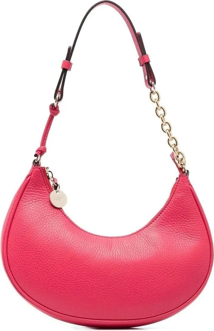 Chain-Link Leather Shoulder Bag