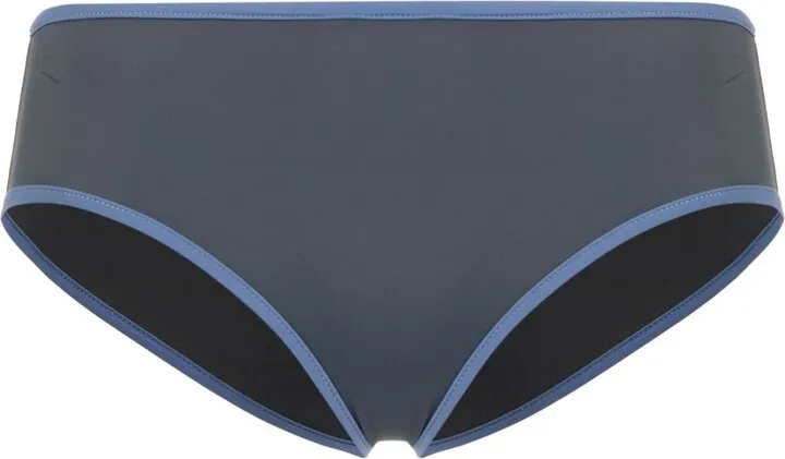 Contrast-Trim Bikini Bottoms