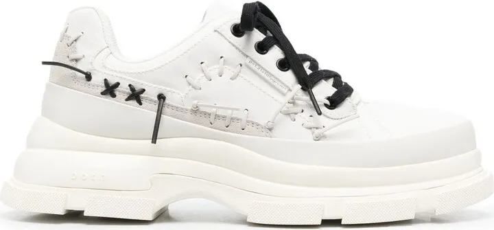 Decorative-Stitching Low-Top Sneakers