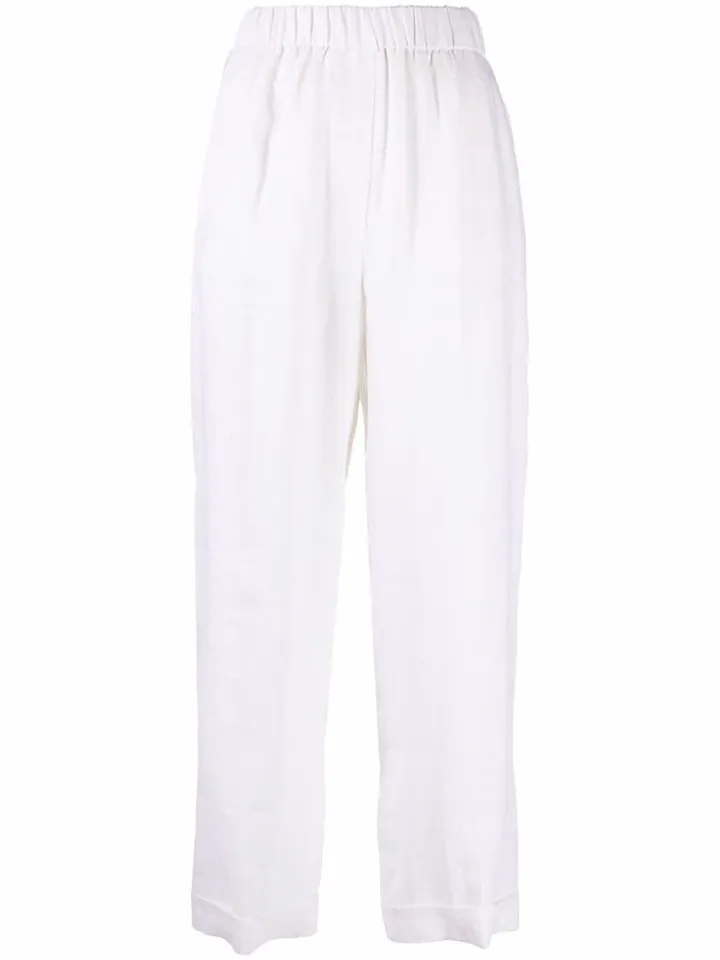 High-Waisted Cropped Trousers