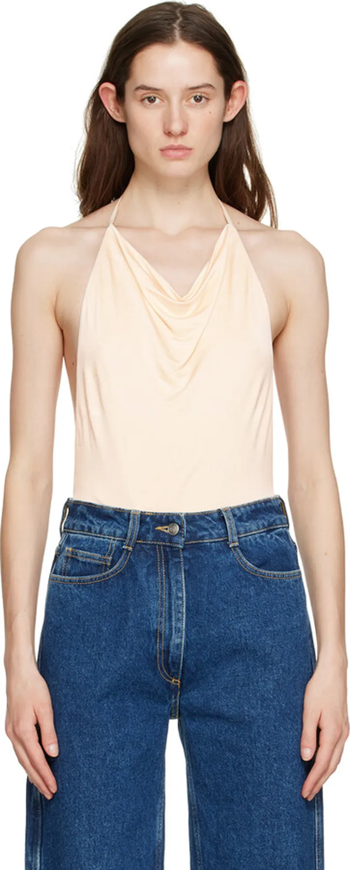 BEC + BRIDGE Off-White Ariel Halter Bodysuit
