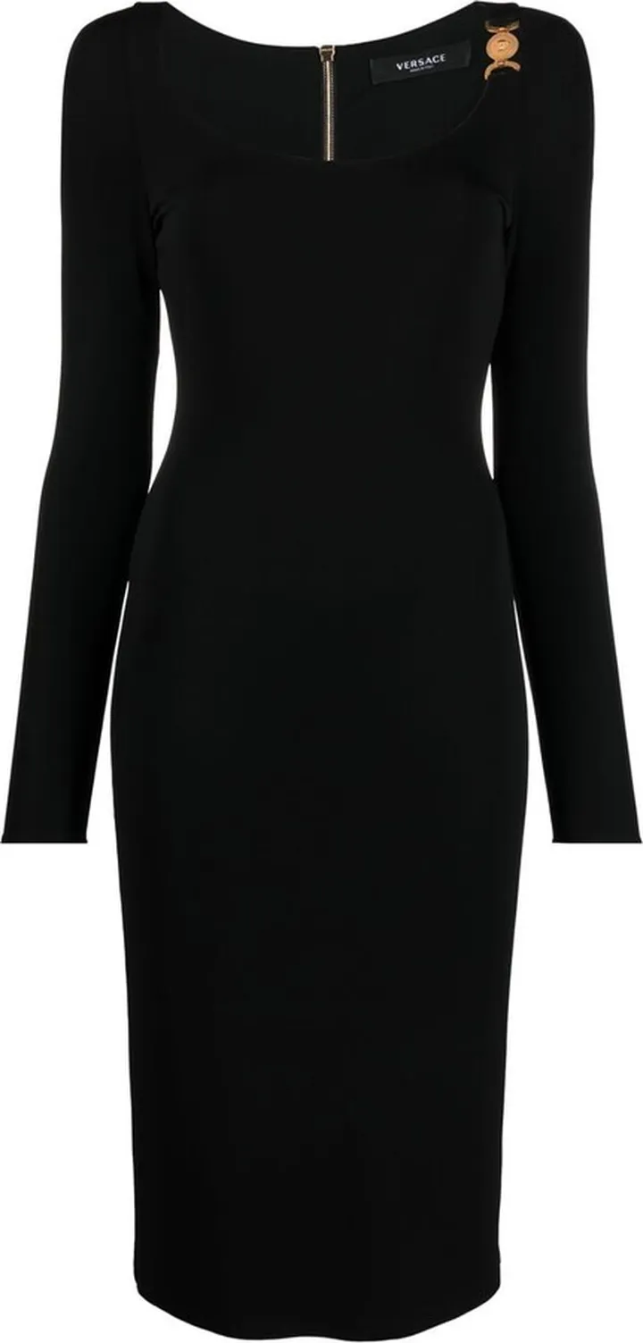 Medusa plaque midi dress