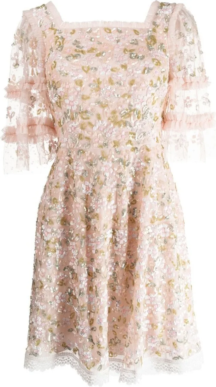 Sequin-Embellished Tulle Dress