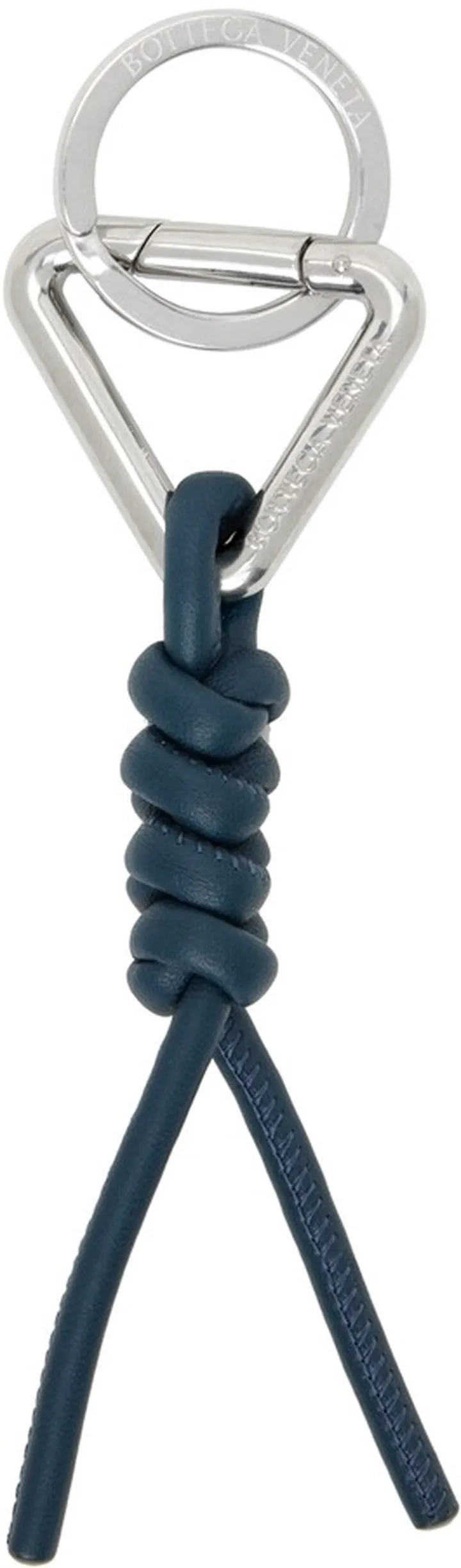 Bottega Veneta Navy Lambskin Keychain