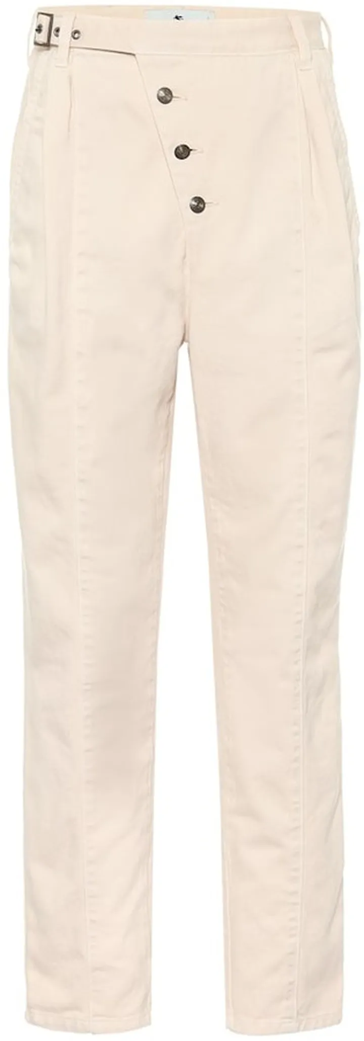 High-rise cotton tapered pants