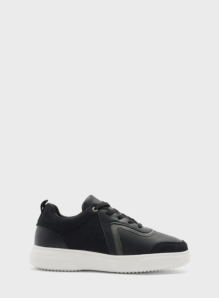 Faux Suede And Pu Sneaker