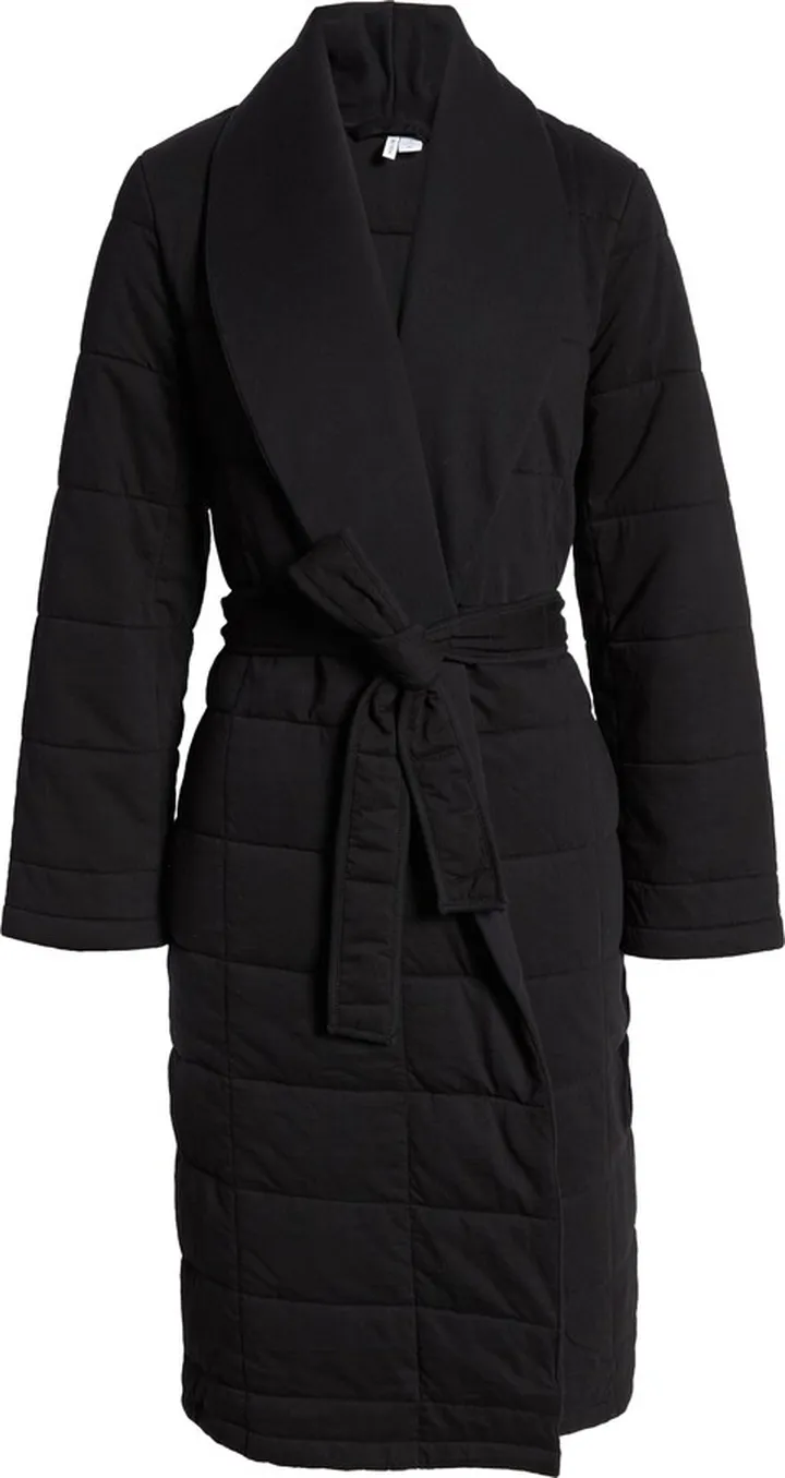 Organic Cotton Knit Puffer Robe