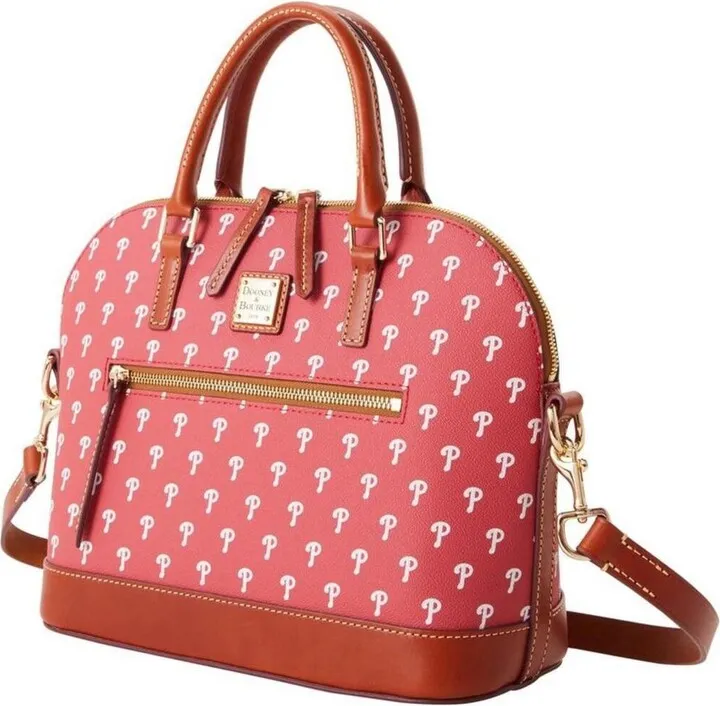 Women's Dooney & Bourke Philadelphia Phillies Signature Domed Zip Satchel Purse
