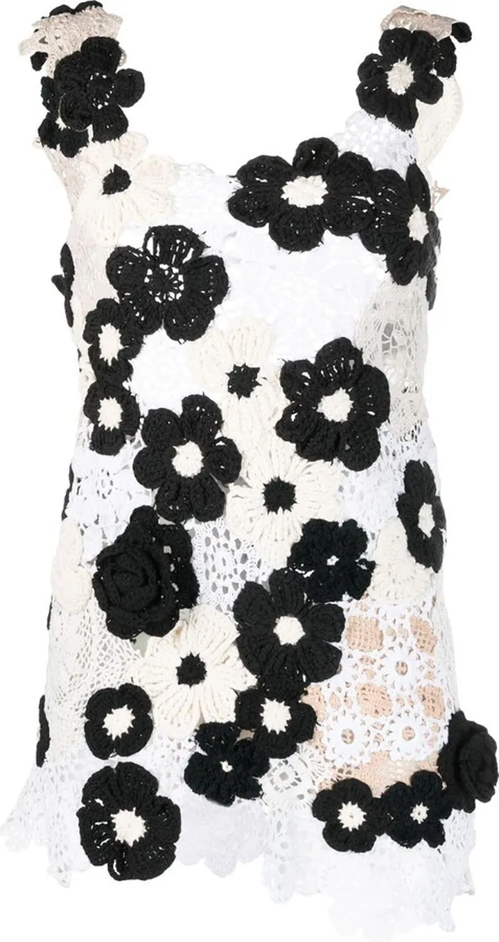 Crochet patch minidress