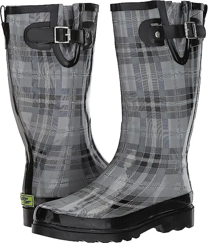 Western Chief Printed Tall Rain Boot (Charcoal) Women's Rain Boots