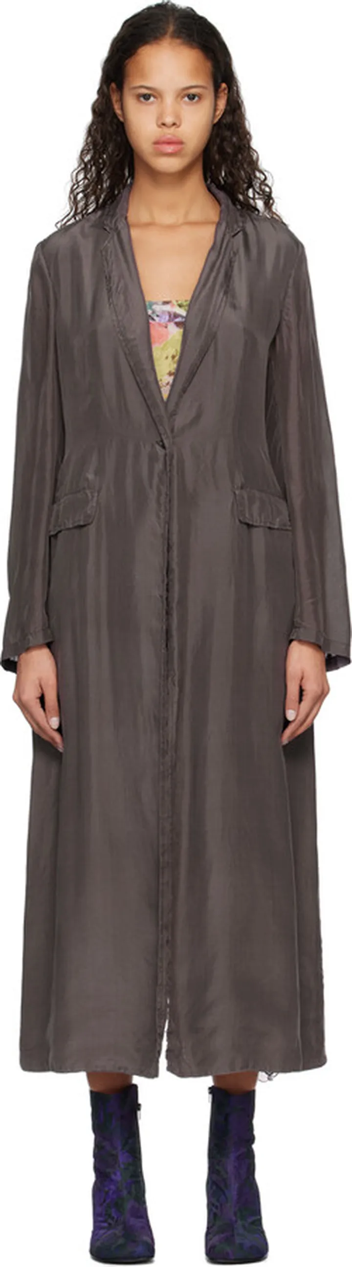 Dries Van Noten Brown Long Coat