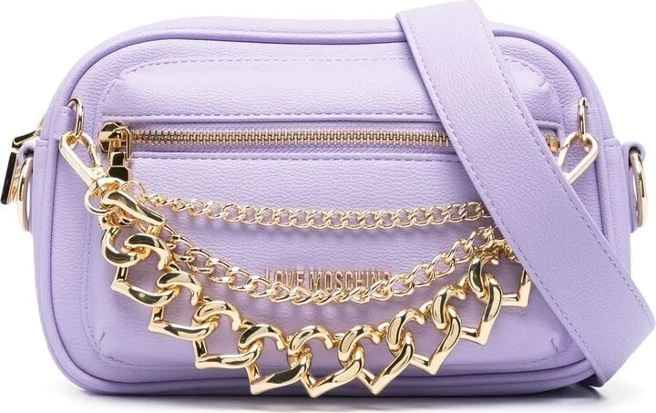 Logo-Lettering Chain-Detail Bag