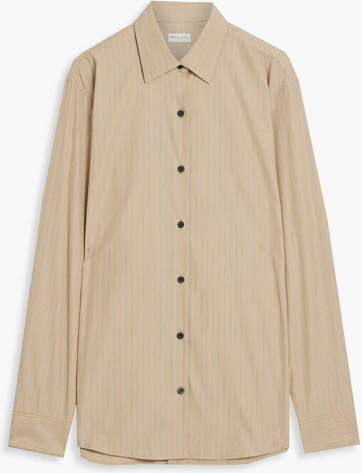 Striped cotton-poplin shirt