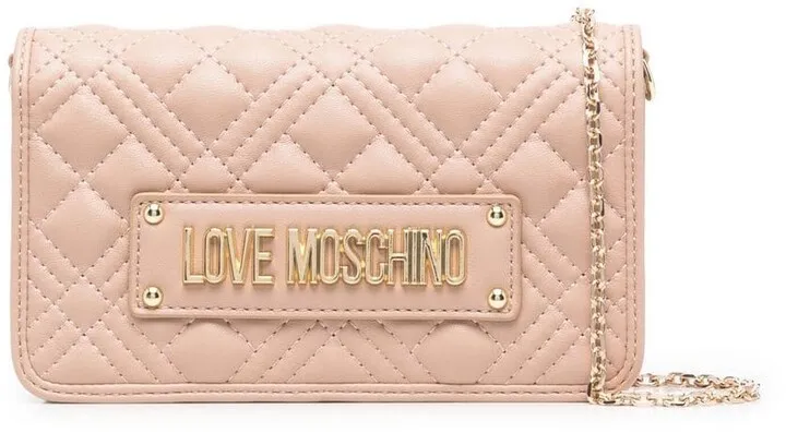 Quilted Logo-Letter Crossbody Bag