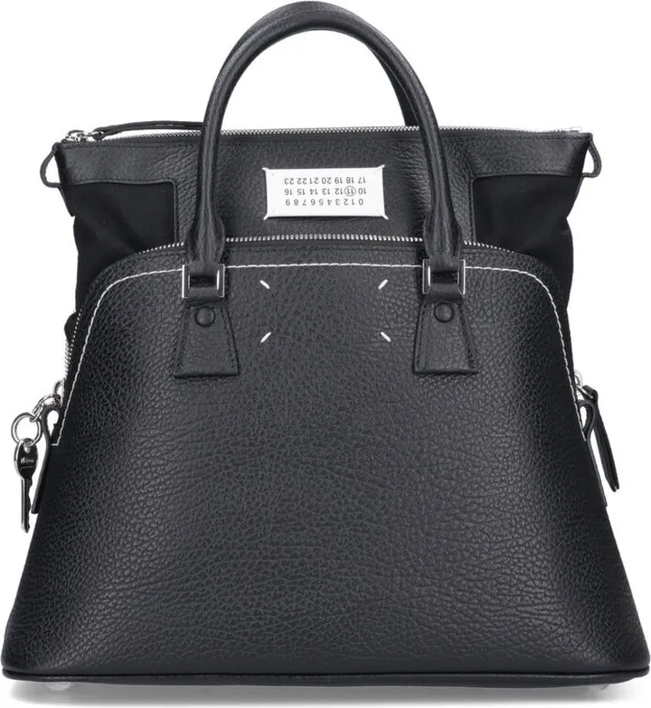 Maison Margiela Logo Patch Zipped Tote Bag