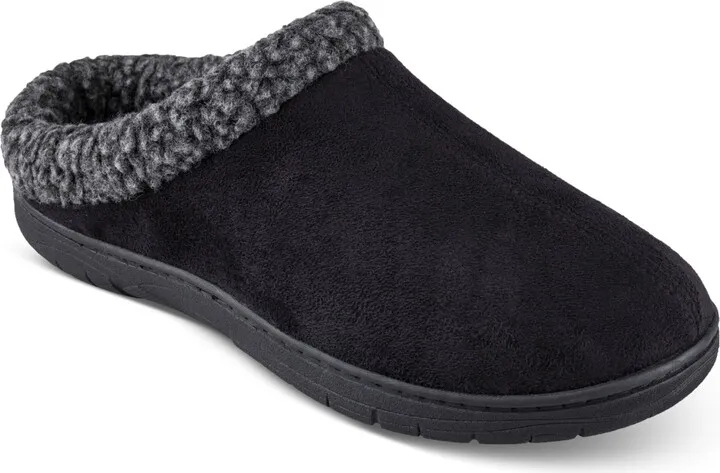 Haggar Men's Rolled Collar Fleece-Lined Clogs