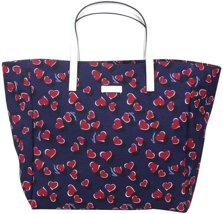 Gucci Women's Canvas Handbag Heartbit Print Tote Bag