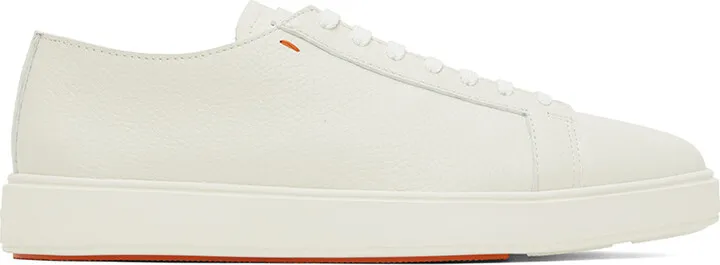 Santoni Off-White Tumbled Sneakers