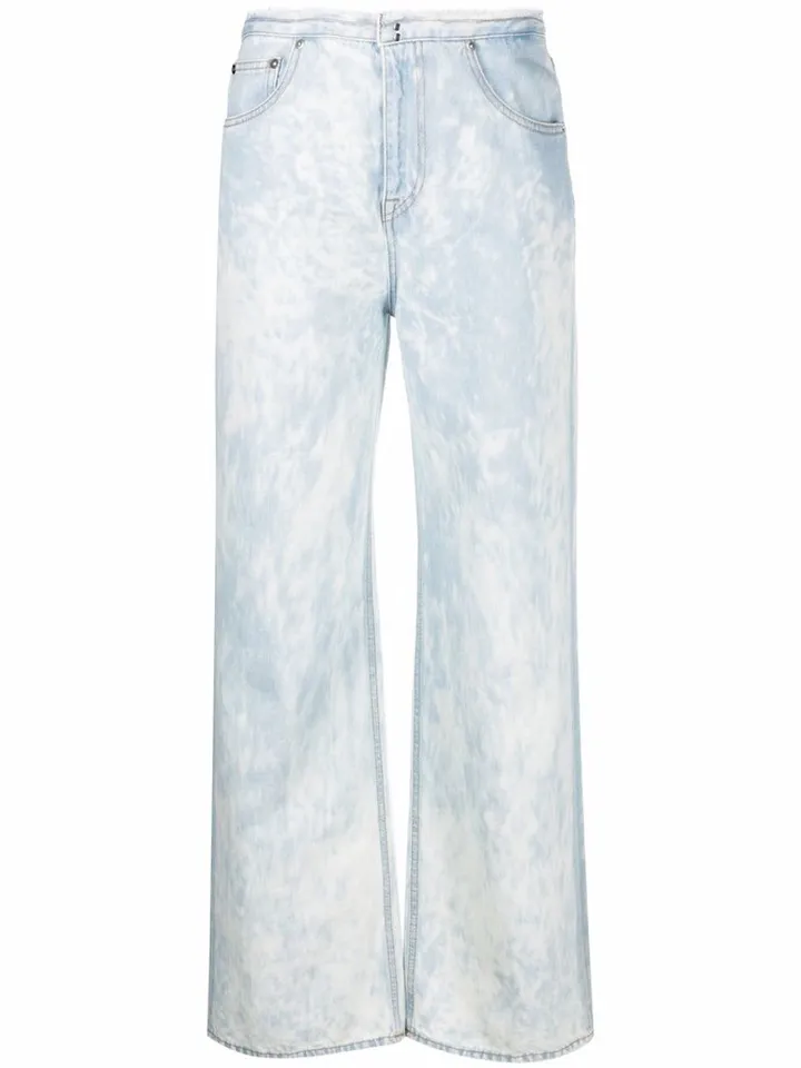 Tie-Dye Wide-Leg Jeans