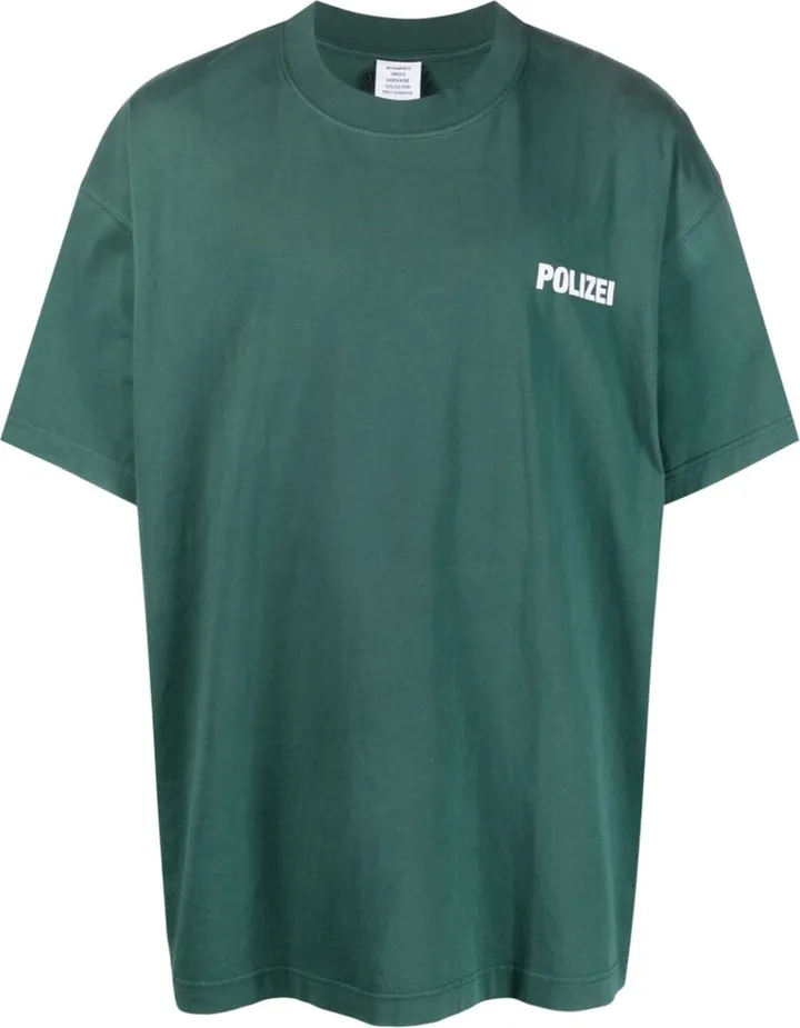 VETEMENTS- Polizei Cotton T-shirt