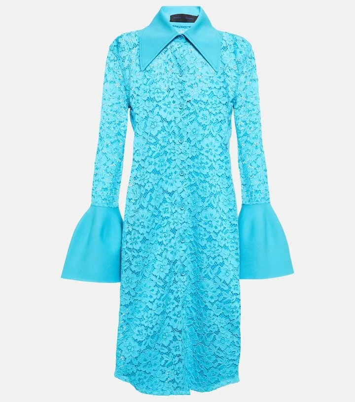 Lace shirt dress