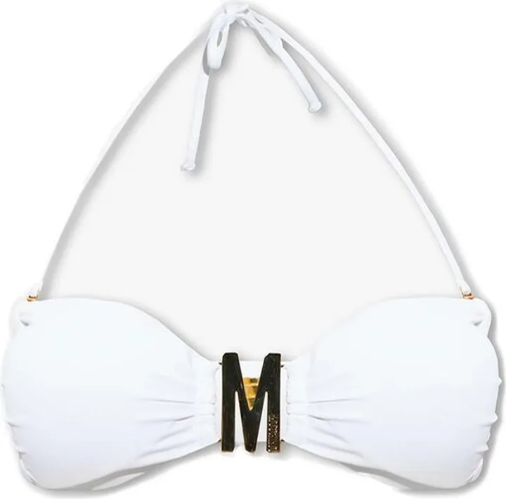 Moschino M-Plaque Bikini Top