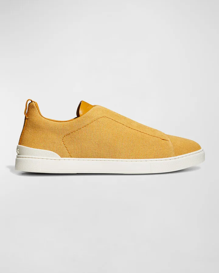 Men's Canvas Low-Top Slip-On Sneakers