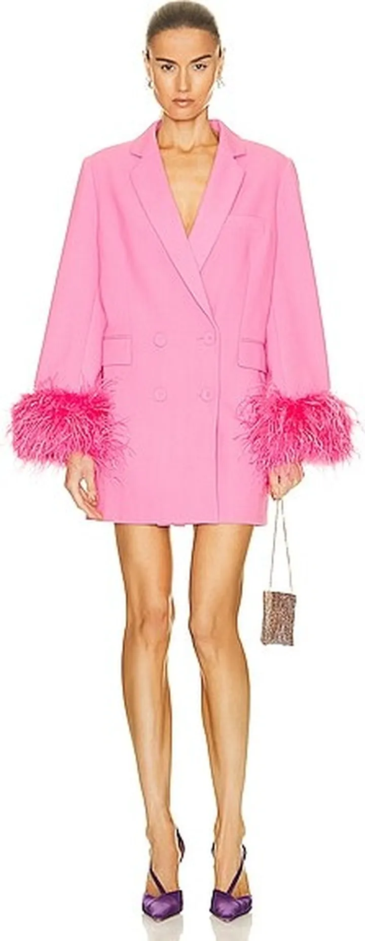 Rachel Gilbert Lincoln Mini Dress in Blush