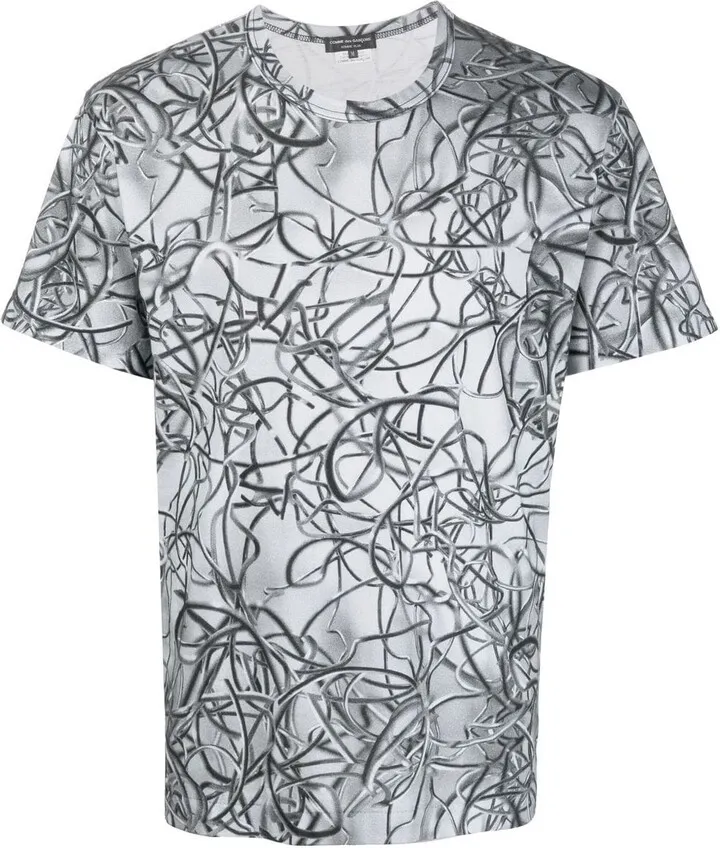 abstract-pattern print T-shirt