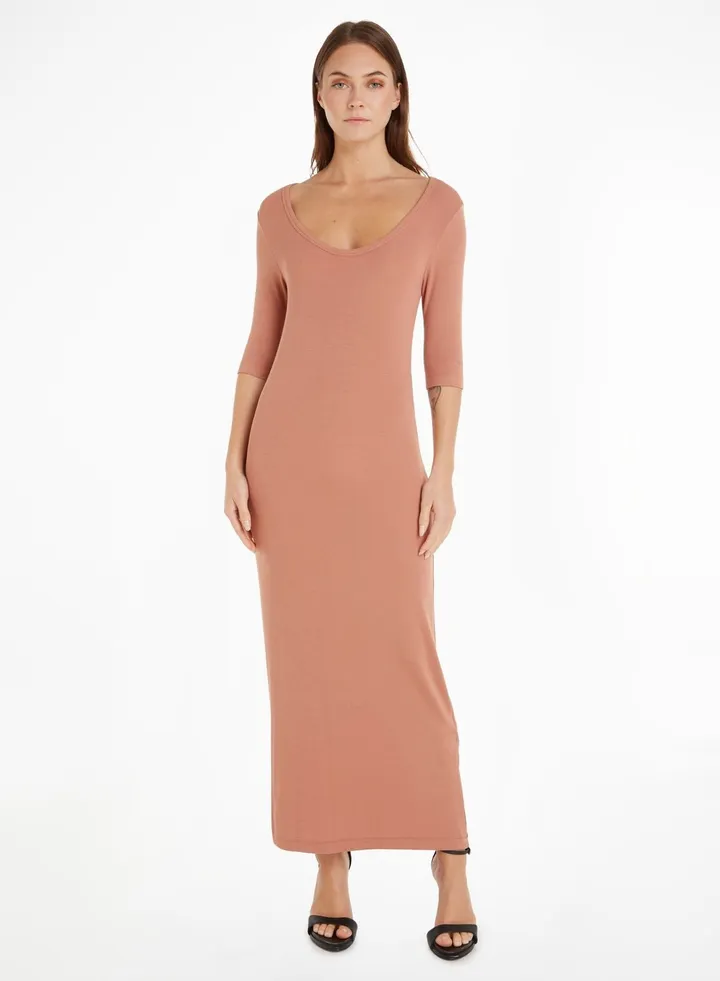Ribbed Knitted Bodycon Dress