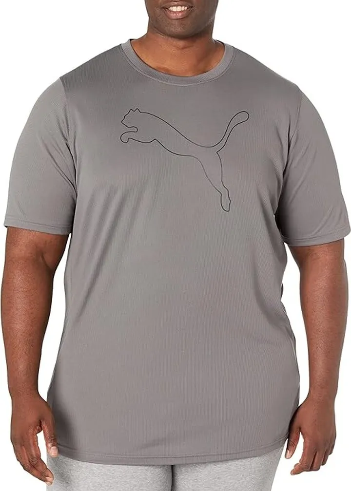 PUMA Big Tall Performance Cat Tee (Cool Dark Gray) Men's Clothing