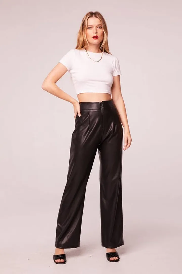 B.O.G. Collective Rock Goddess Black Faux Leather Pants - Black
