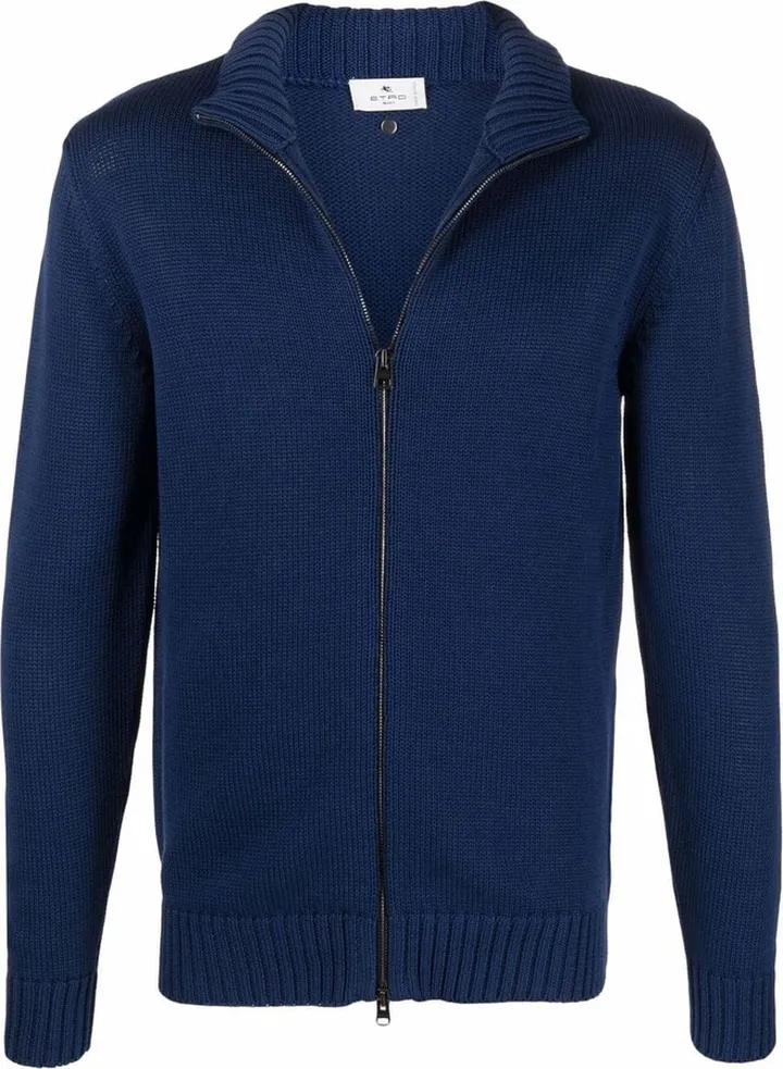 High-Neck Zip-Up Jumper