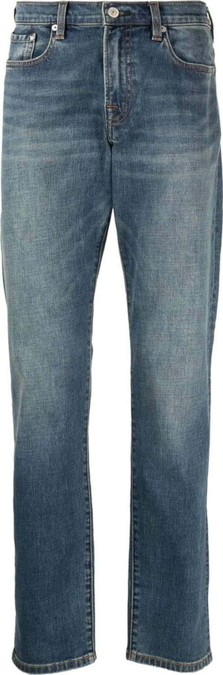 Tapered Antique-Washed Jeans
