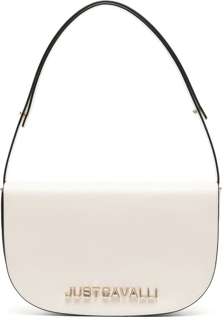 Logo-Lettering Leather Shoulder Bag