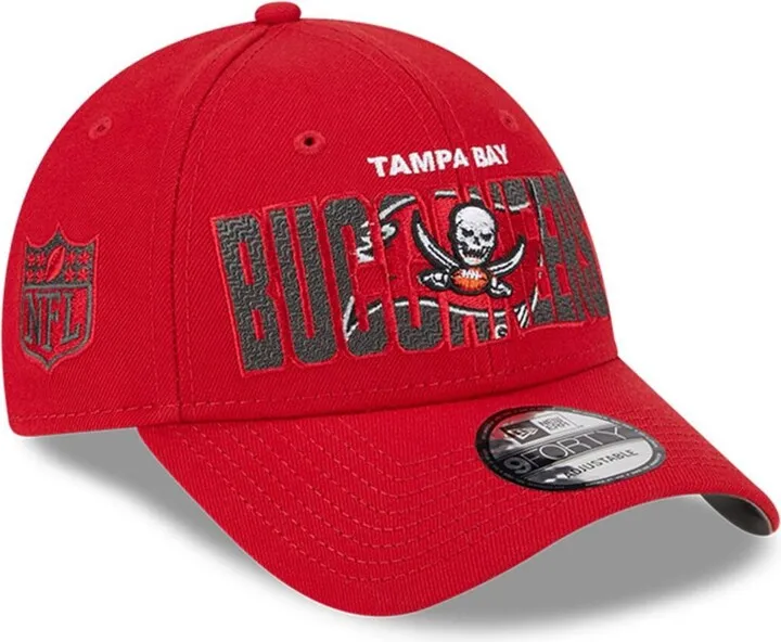 Men's New Era Red Tampa Bay Buccaneers 2023 Nfl Draft 9FORTY Adjustable Hat