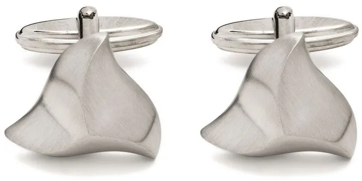 Polished Hammered-Finish Cufflinks