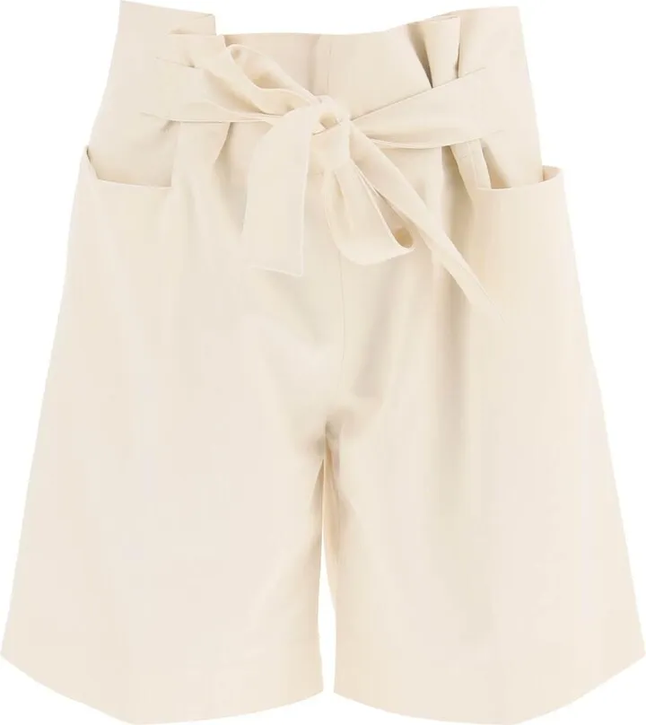 Toteme Belted Cotton Shorts