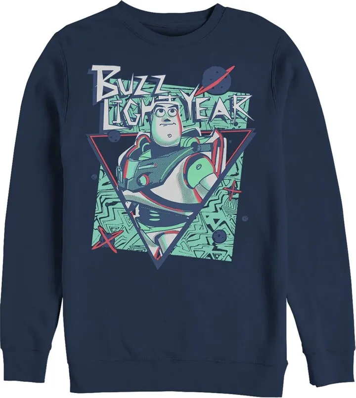 Men's Toy Story Buzz Lightyear Retro Sweatshirt - Navy Blue - Small