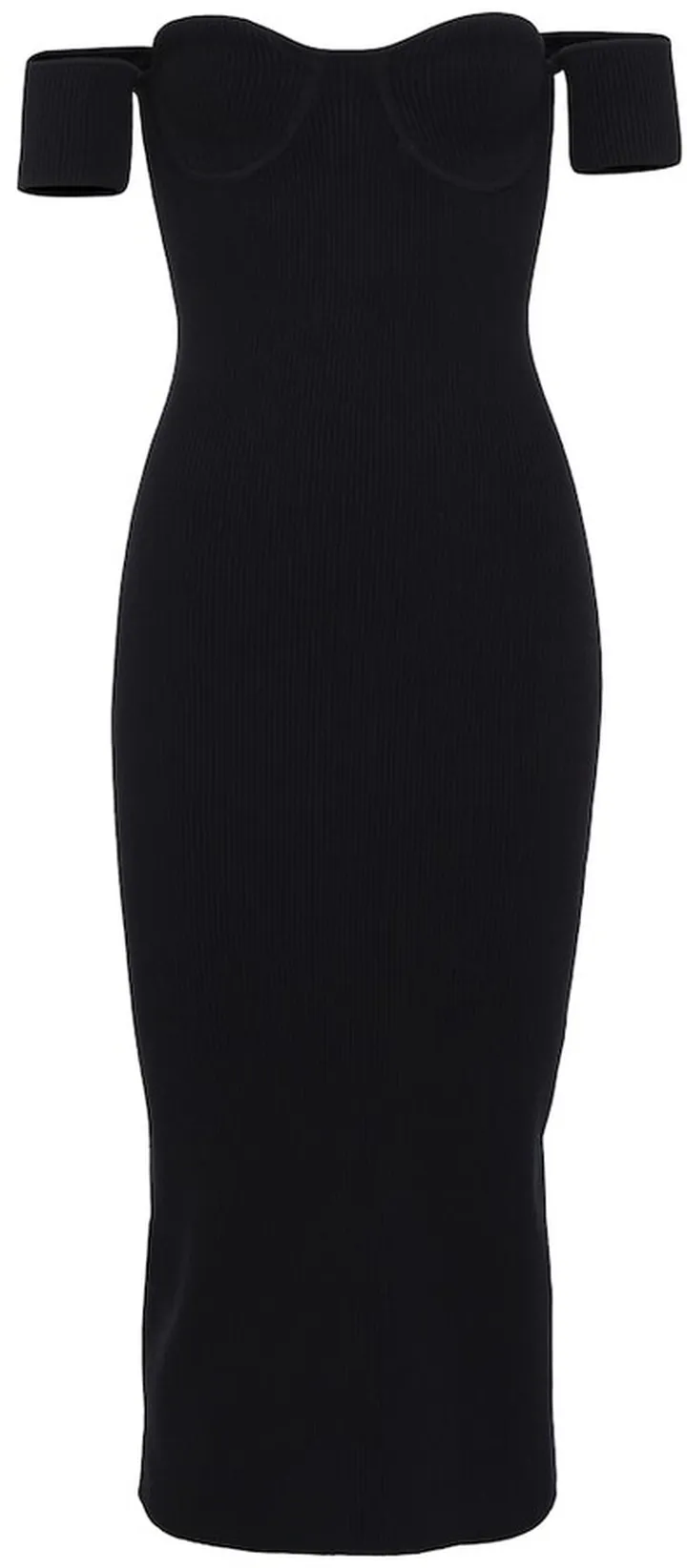 Contour ribbed-knit midi dress