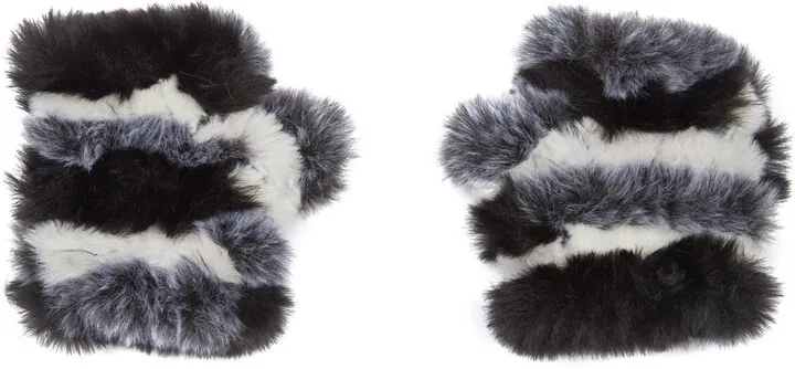 Faux Fur Fingerless Mittens
