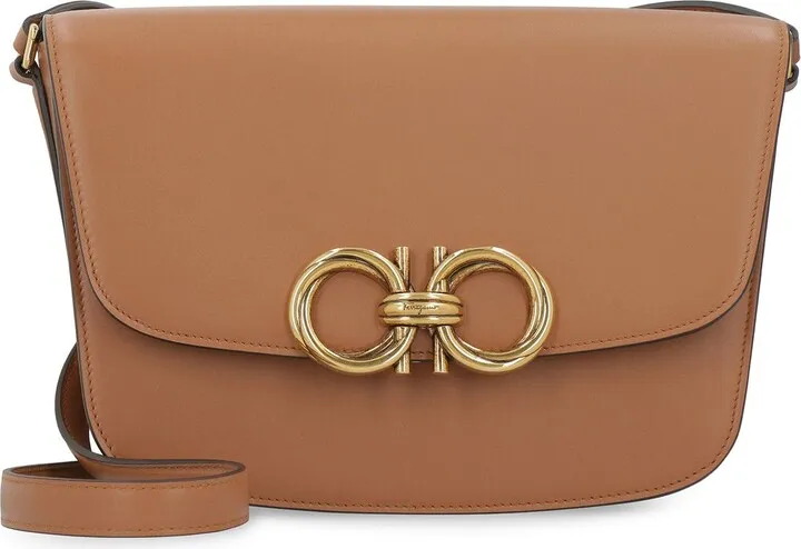 Salvatore Ferragamo Logo Plaque Shoulder Bag